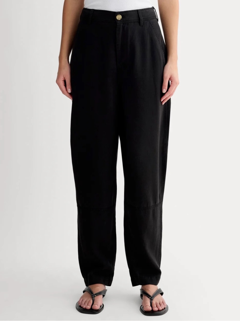 New Everlane Women Black High-Rise Women Chino Buttersoft Black  Pants Size 10